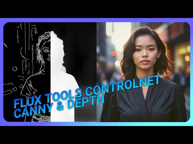 FLUX TOOLS ControlNet in ComfyUI AI, DEPTH & CANNY, model & lora