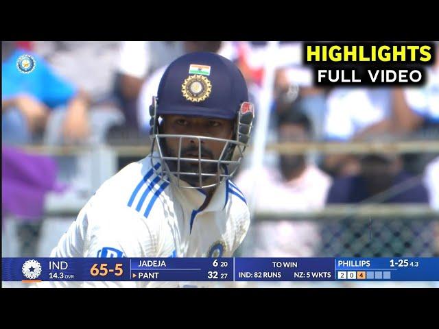 INDIA vs NEW ZEALAND 3rd Test Day 3 Full Match Highlights Video 2024 | ind vs nz 3rd test highlights