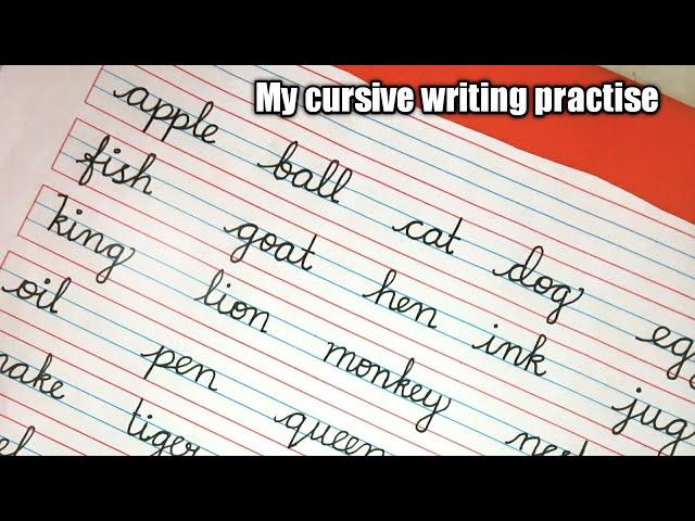 Cursive handwriting-  a to z words writing practise/handwriting tutorial//cursive writing for kids