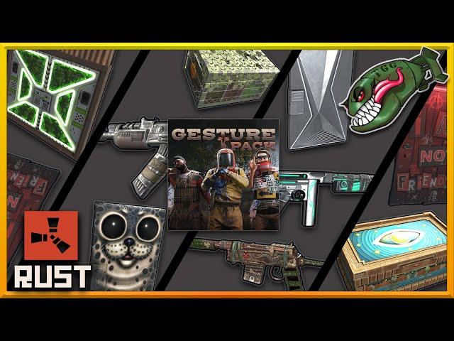 Rust Skins | Gesture Pack, Deep Sea SAR, Harbor Seal SMD, Industry AR, Forest Raiders Small Box #398