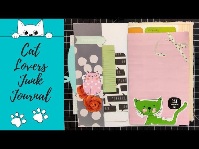 Cat Lover's Modern Junk Journal - Part 2 - Making Signatures and Decorating