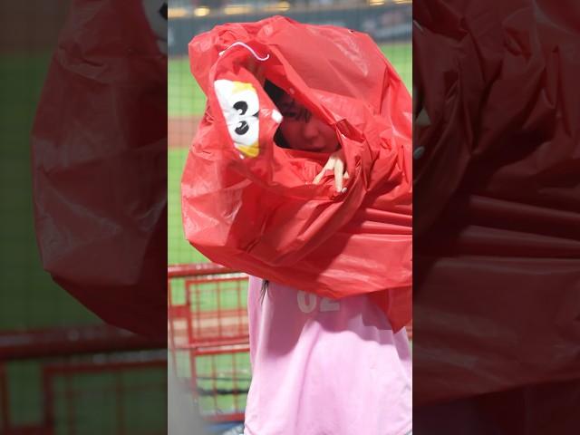 多慧真的很不會穿雨衣XD差點忍不住想去幫她穿雨衣了 @lee_dahye #李多慧 #이다혜 #啦啦隊 #cheerleader #棒球 #baseball #台湾野球チア #台湾野球 #치어리더