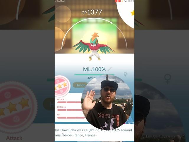 I maxed out my HUNDO Hawlucha!  #pokemongo  #pokemon  #hawlucha  #hundo  #maxedout  #pokemongofest