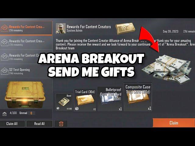 ARENA BREAKOUT SEND ME GIFTS IN MAILBOX  SNIPER GAMING