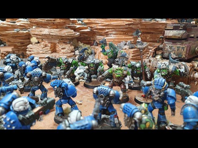 4000 points of Orks vs Space Marines, Warhammer 40k battle report