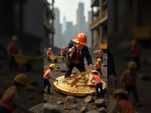 Mini Trump Destroys a Giant Bitcoin | The Funniest AI Animation Yet!