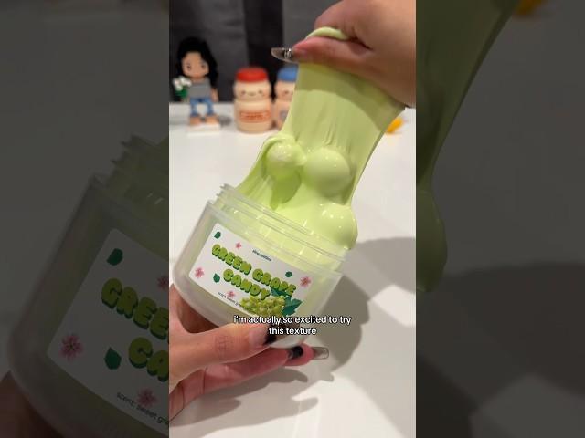 slime asmr! @slimesweetpea slime reviewft. green grape candy #slimeslime #slimevideo #slimes