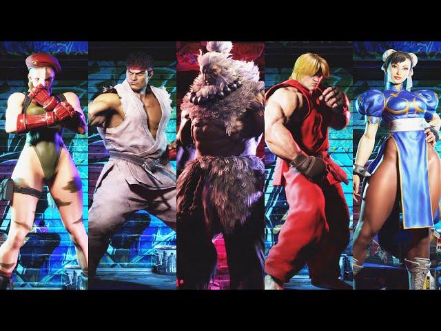 Street Fighter 6 S1 - All Character Select Animations