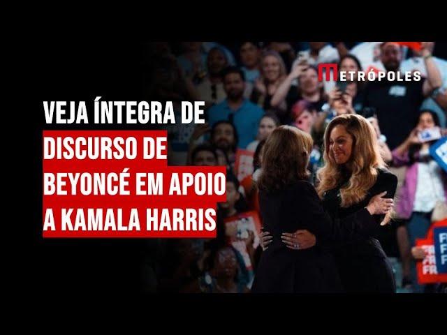 Veja íntegra de discurso de Beyoncé em apoio a Kamala Harris