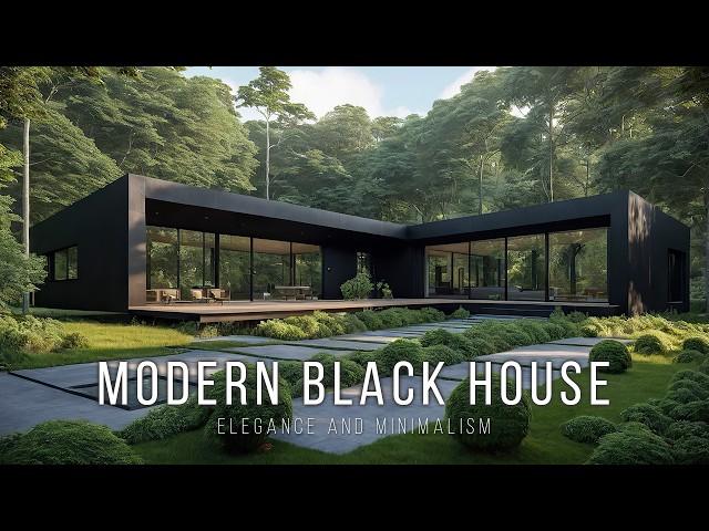 Innovative Black House Designs: Integrating Nature with Modern Minimalism