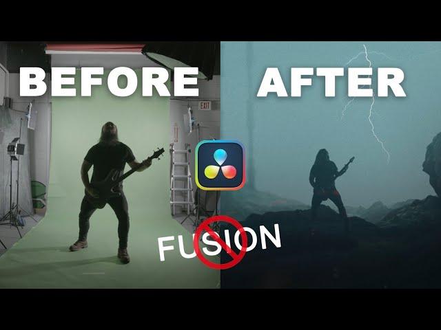 Composite Green Screen Clips without FUSION - Davinci Resolve Tutorial