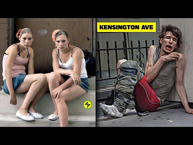 ZOMBIES IN REAL LIFE - Kensington ave philadelphia, streets of philadelphia, america usa documentary