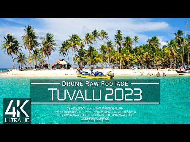 【4K】 Drone RAW Footage  This is TUVALU 2023  South Pacific Island Nation  UltraHD Stock Video