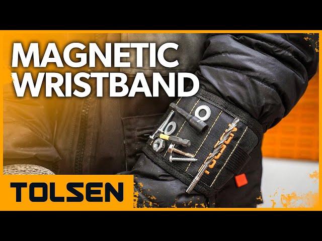 TOLSEN Magnetic Wristband for Holding Screws Drilling Bits and Nails