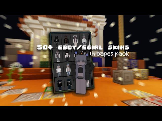 50+ eboy/egirl skins with capes pack (cosmetic skin pack) | CG324