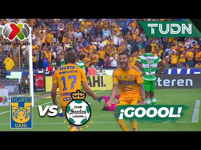 ¡SE ABRE EL MARCADOR! Gol de Córdova | Tigres 1-0 Santos | Liga Mx Apertura 22 -J8 | TUDN