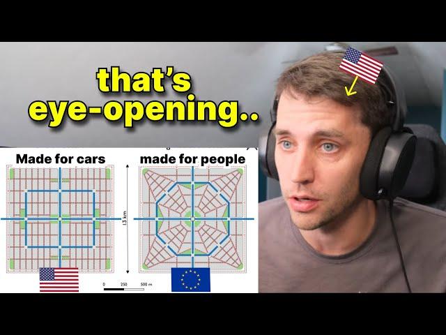 American reacts to Why European Cities are Insanely Well Designed