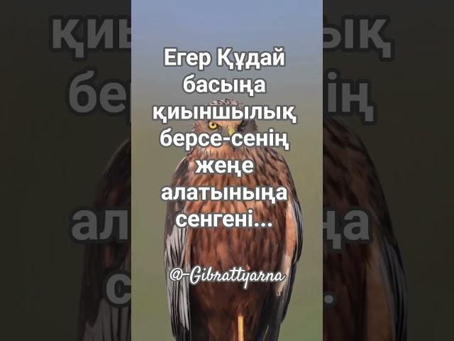 Әр қиыншылықтың артынан бір жеңілдік бар..... Ғибратты сөз)))