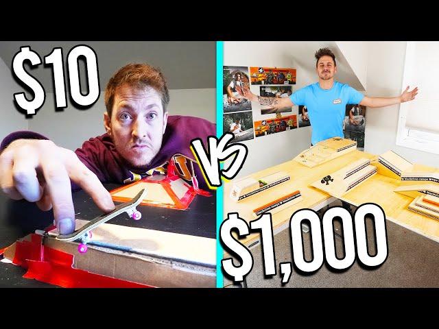 $10 VS $1,000 FINGERBOARD PARKS *BUDGET CHALLENGE*