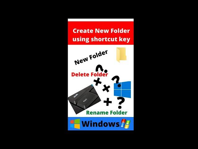 How To Create New Folder using shortcut key #Joydeb Mridha