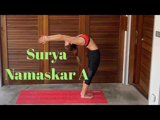 Surya Namaskar A Step by Step / Sun salutation for beginners /12 asanas Surya Namaskar