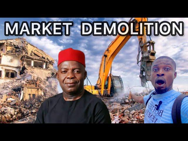 Gov.Alex Otti Demolishing Ekoha shopping Plaza in Aba Abia State Nigeria