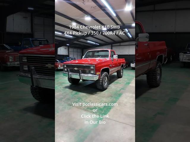 1984 Chevrolet K10 SWB 4X4 Pickup / 350 / 700R4 / AC #musclecar #classiccar