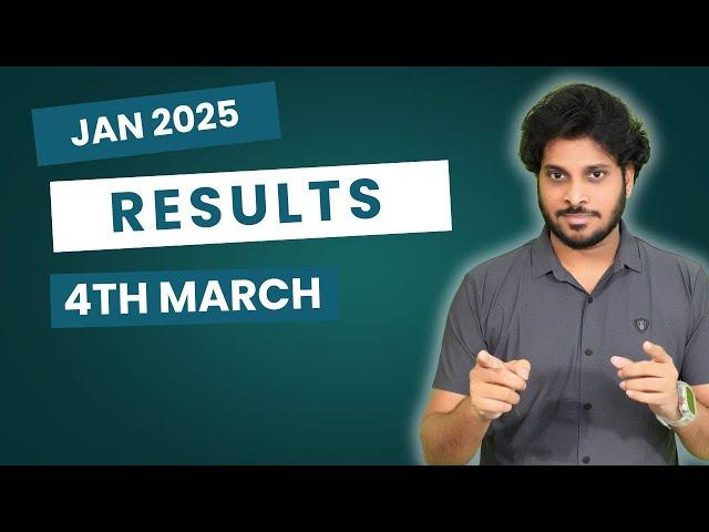 Jan 2025 Results | CA Inter | CA Foundation | 4th March