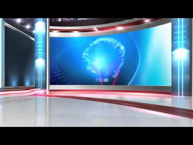 free virtual news studio background globe close HD