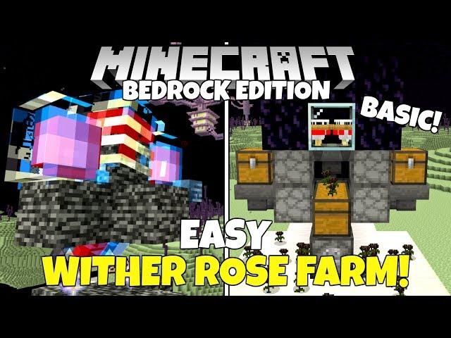 Minecraft Bedrock: Simple Wither Rose Farm Tutorial! MCPE Xbox PC PS4