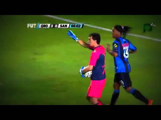 Increible Gol De Ronaldinho Anulado   Queretaro vs Santos 3 0 Liga Mexicana 31 05 2015 HD