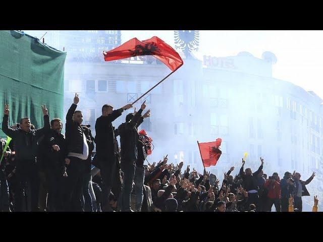 Protesters attack Albanian prime minister's office, demand he resigns