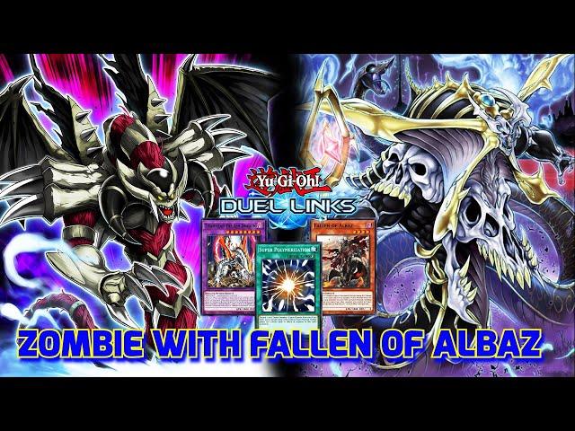 DOOMKING BALERDROCH WITH FALLEN OF ALBAZ ZOMBIE DECK DUEL LINKS RANKED DUEL  [YU GI OH! DUEL LINKS]