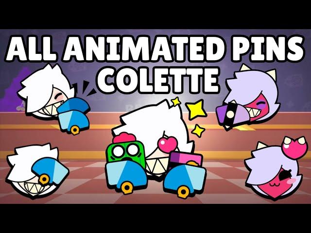 Colette Pins (NEW Animated Pins!) | Brawl Stars | Green Screen