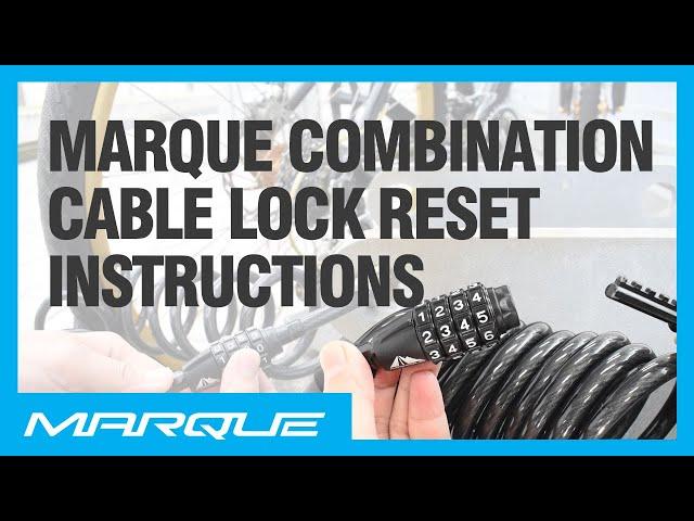 MARQUE Combination Cable Lock Reset Instructions | MARQUE Cycling