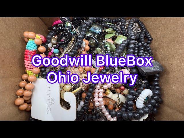 Goodwill BlueBox 5 Pound Mystery Jewelry Ohio Crown Trifari & Sterling #jewelry #unboxing #goodwill