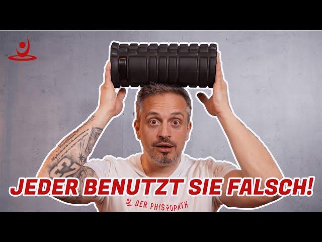 MIT DER FASZIENROLLE NICHT HIN- UND HERROLLEN!