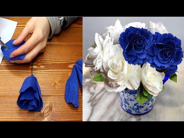 How to Make Paper Roses | DIY Crepe Paper Flowers Tutorial