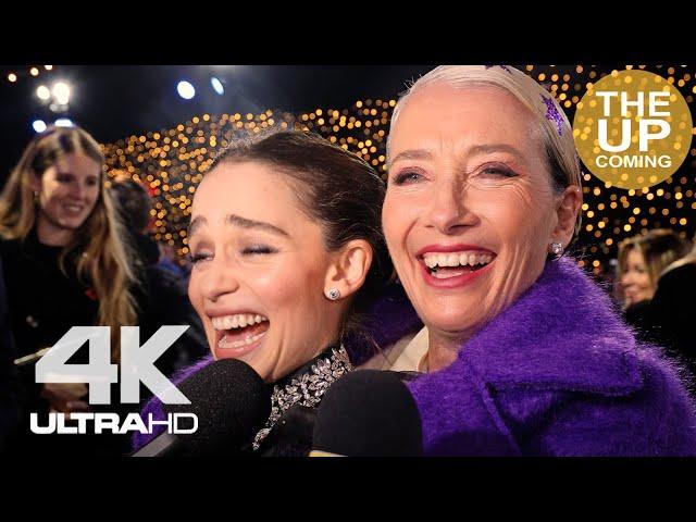 Emilia Clarke and Emma Thompson on Last Christmas, George Michael, Wham! interview at premiere