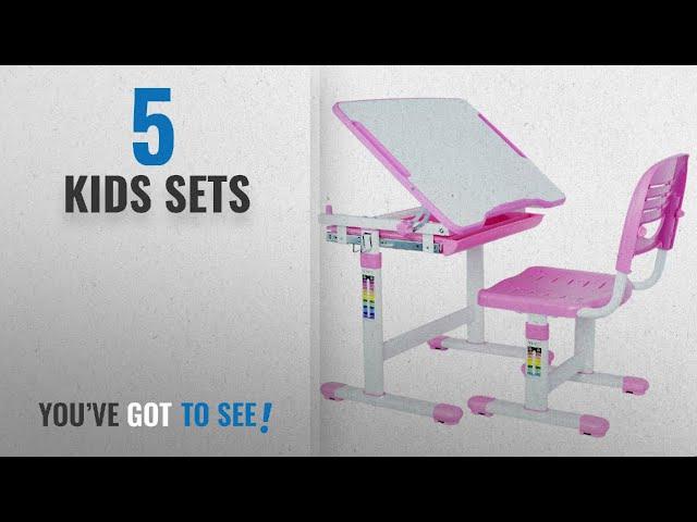 Kids Sets [2018]: VIVO Height Adjustable Children's Desk and Chair Set, Pink