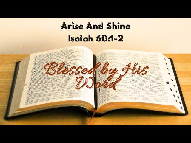 Verse Of The Day | Isaiah 60:1-2 | Arise And Shine | 04-Sep-2023