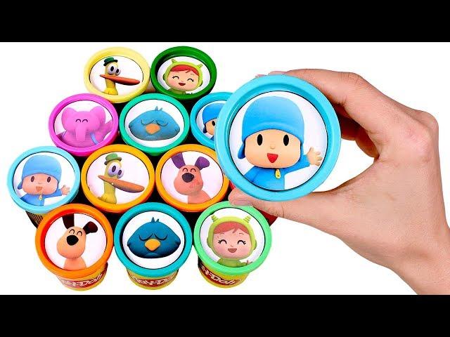 Sorpresas Divertidas de Pocoyo  Abrimos botes Play Doh de colores de Pocoyo