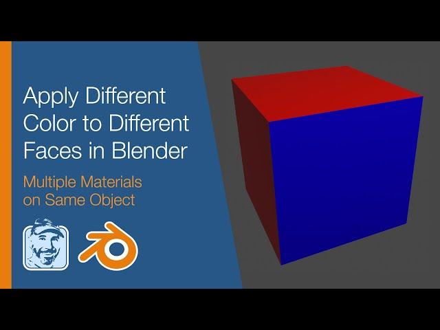 Apply Different Color to Different Faces in Blender (Multiple Materials on Same Object)