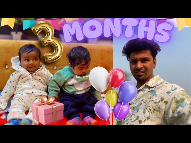 3 Months Celebration  आज तो पार्टी हो गई है | parni vlogs #twinsvlog