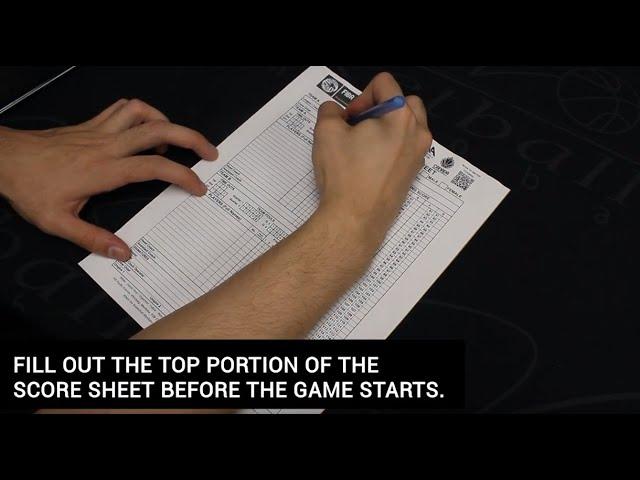FIBA SCORESHEET - Basketball Manitoba Scoreboard Video Series (2019)