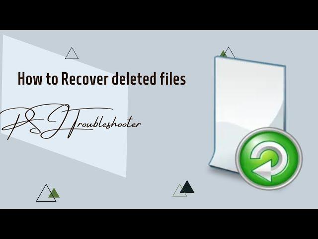 Recover deleted files totally free | (Puran File Recovery) | Recover deleted files