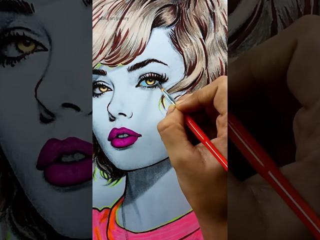 depth  || Easy portrait drawing|| #art#drawing#ytshorts