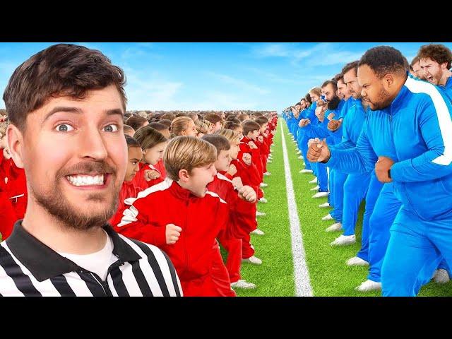 100 Kids Vs 100 Adults For $500,000