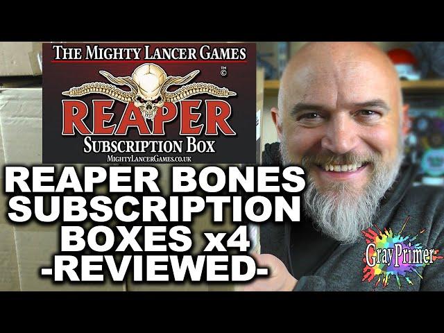 Reaper Bones Subscription Boxes from Mighty Lancer Games - Lockdown Special QUADRUPLE Unbox & Review