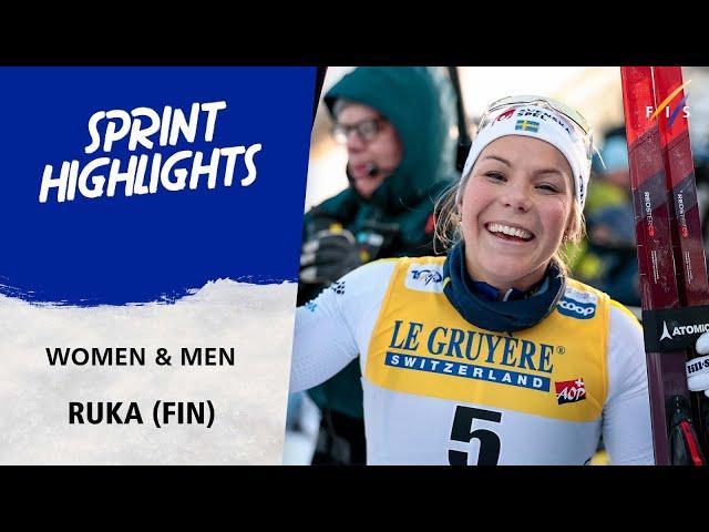 Hagstroem and Klaebo take Sprint wins in day 2 at Ruka | FIS Cross Country World Cup 24-25